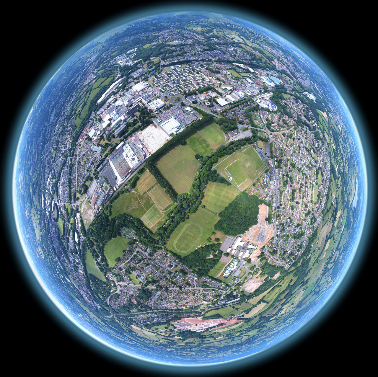 A 360 panorama stitched and warped to create the tiny planet effect | Photo by Louis Reed on Unsplash.com