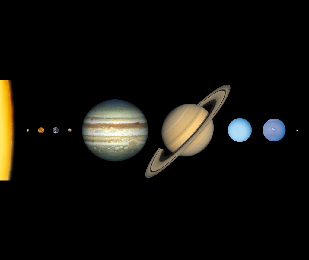 Solar System Sizes (Credit: NASA/Lunar and Planetary Institute)